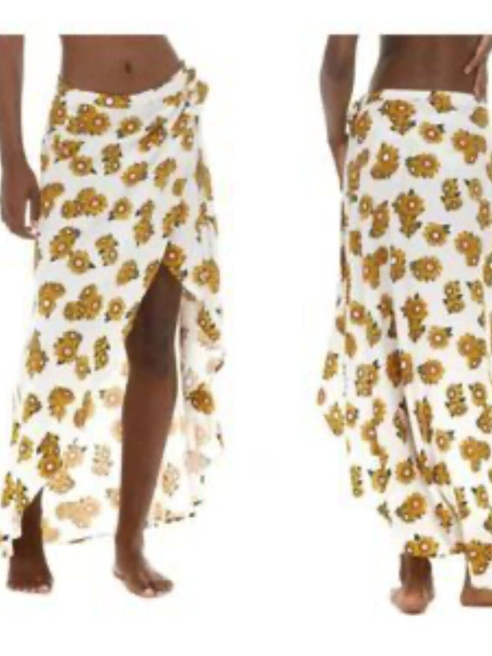 Body Glove Sunflower Lena Wrap Skirt Sarong Cover Up Sz Small